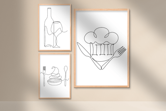 Download Cooking One Line Art Printable Bundle - Premium Resources