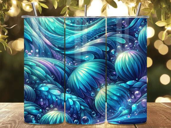 Download Deep Blue Ocean Wave Tumbler Wrap - Deep blue ocean Collection