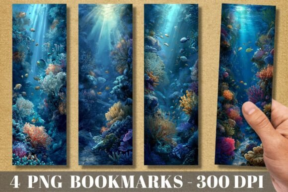 Download Deep Blue Ocean Sea Life Art Bookmark - Deep blue ocean Collection