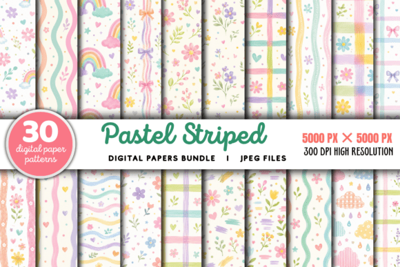 Download Pastel Striped Background Bundle - Background bundle Collection