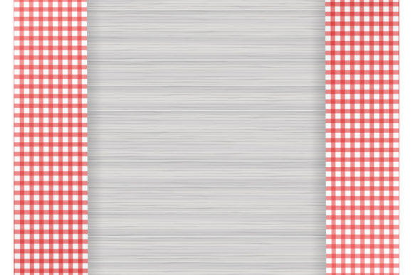 Download Red Corner Tablecloth on White Wood Tabl - Tablecloth Collection